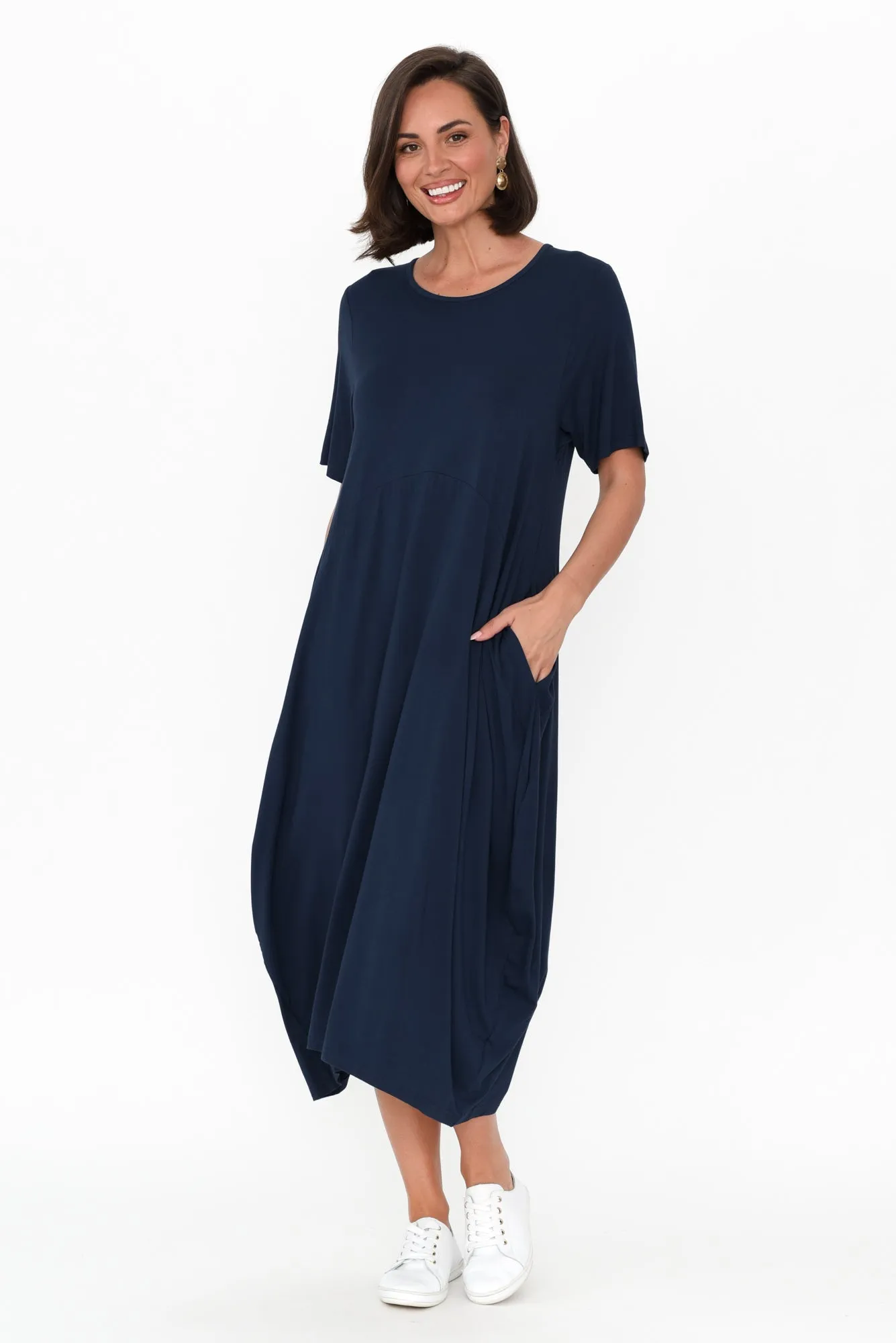 Samiya Navy Bamboo Dress sold by Blue Bungalow product image thumbnail 2