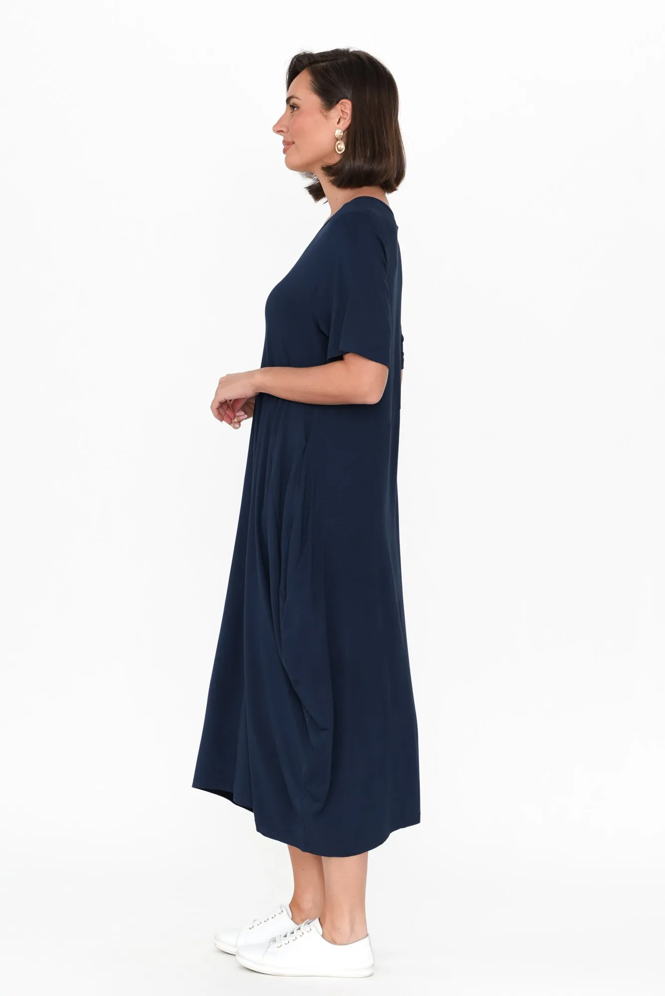 Samiya Navy Bamboo Dress sold by Blue Bungalow product image thumbnail 5