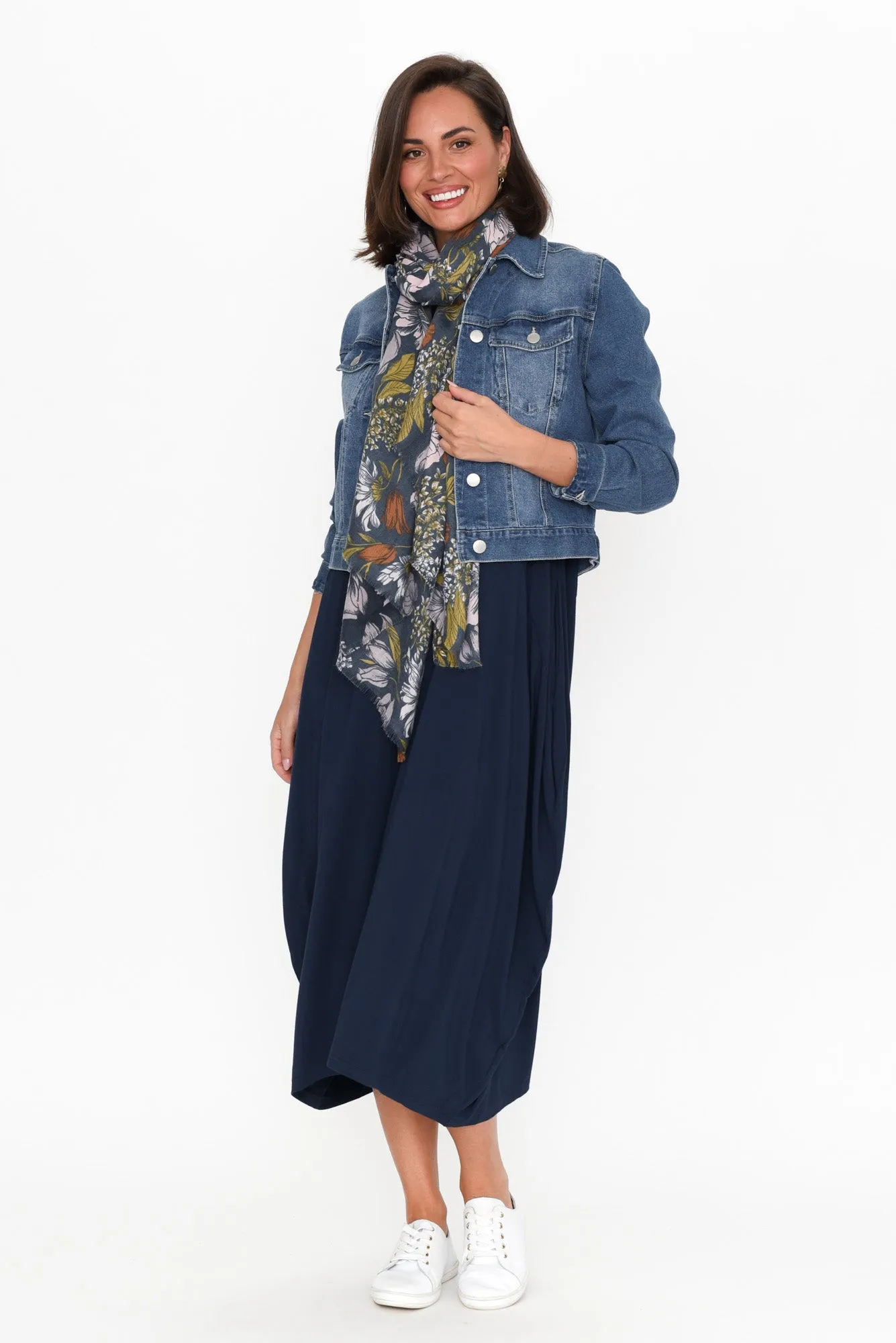 Samiya Navy Bamboo Dress sold by Blue Bungalow product image thumbnail 3