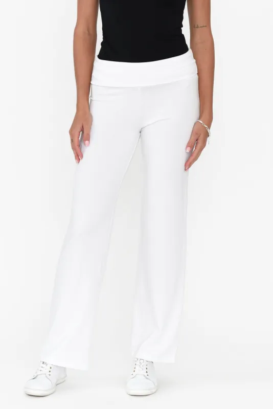 Pamela White Bamboo Pants sold by Blue Bungalow