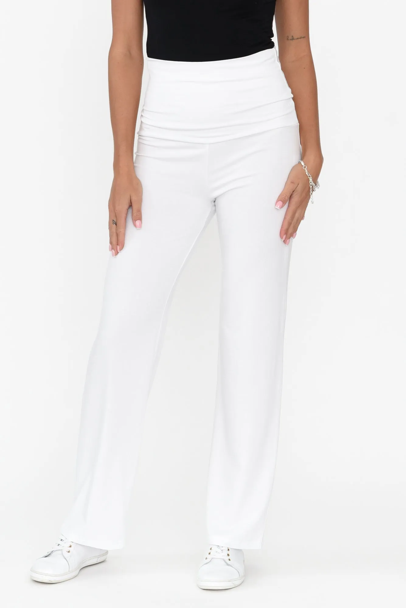 Pamela White Bamboo Pants sold by Blue Bungalow product image thumbnail 5