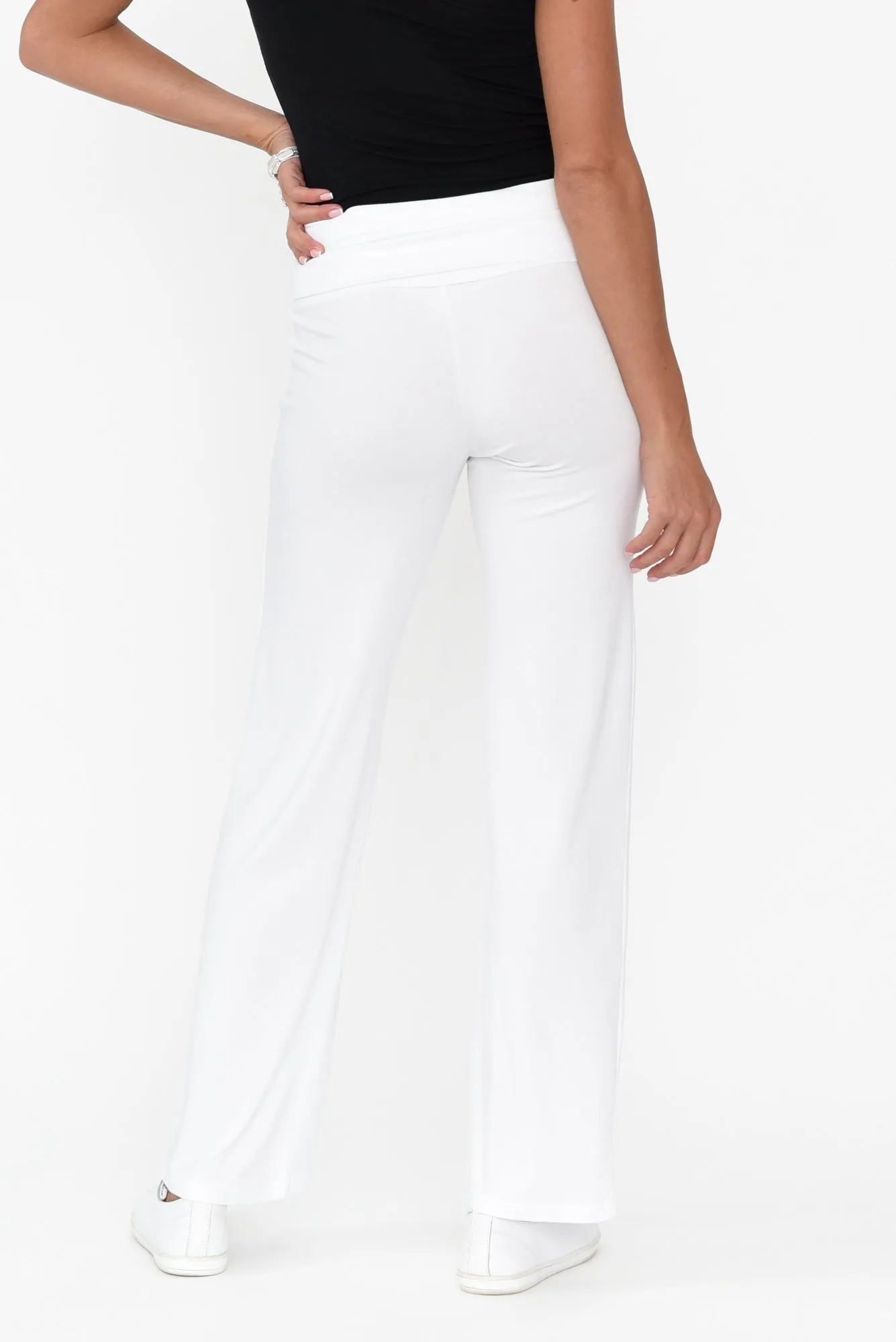 Pamela White Bamboo Pants sold by Blue Bungalow product image thumbnail 4