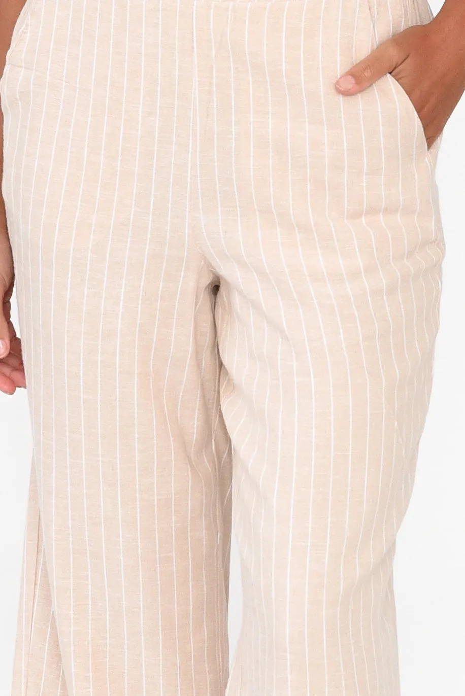 Parker Natural Stripe Linen Blend Pants sold by Blue Bungalow product image thumbnail 5