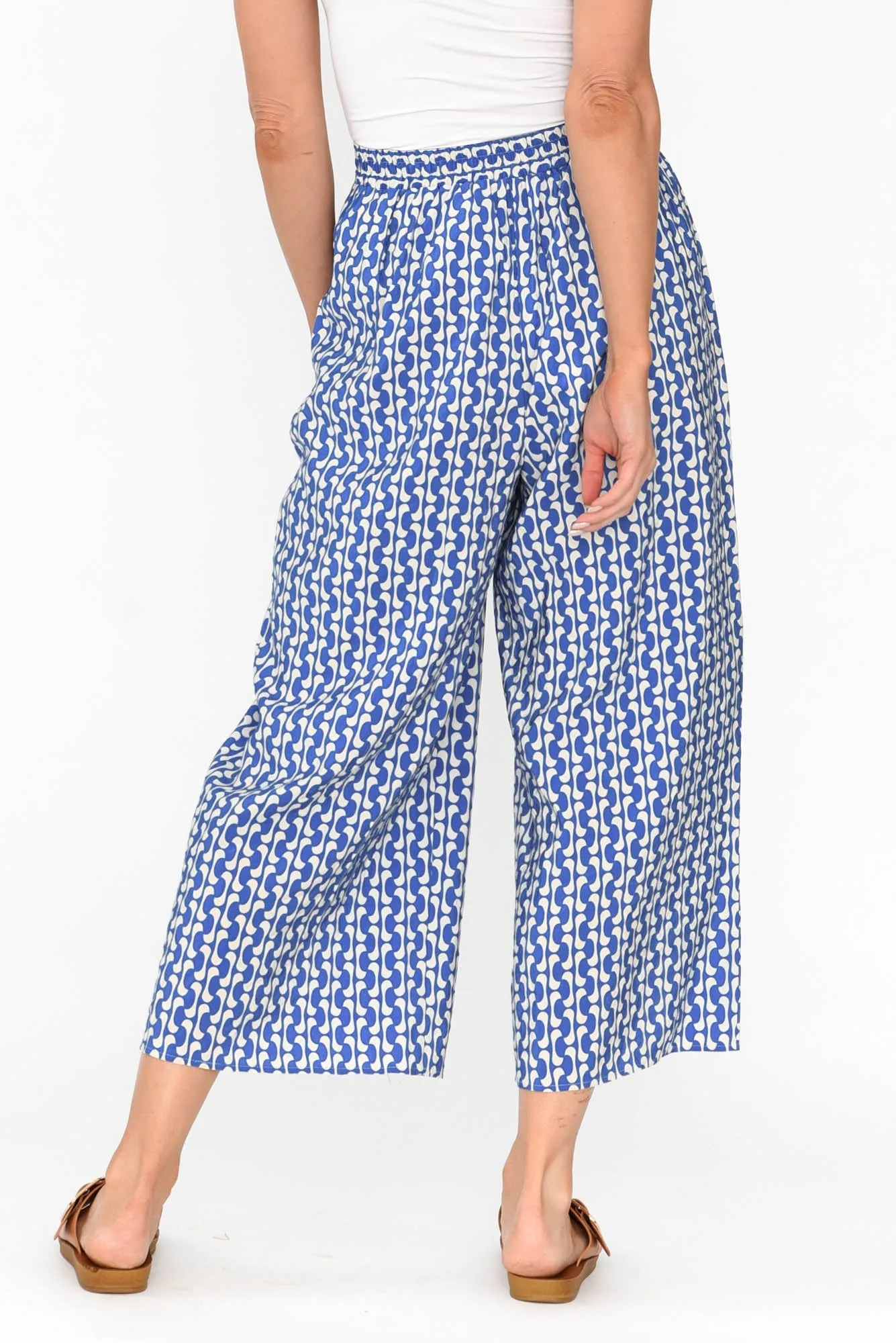 Orella Blue Geo Wide Leg Pants sold by Blue Bungalow product image thumbnail 5