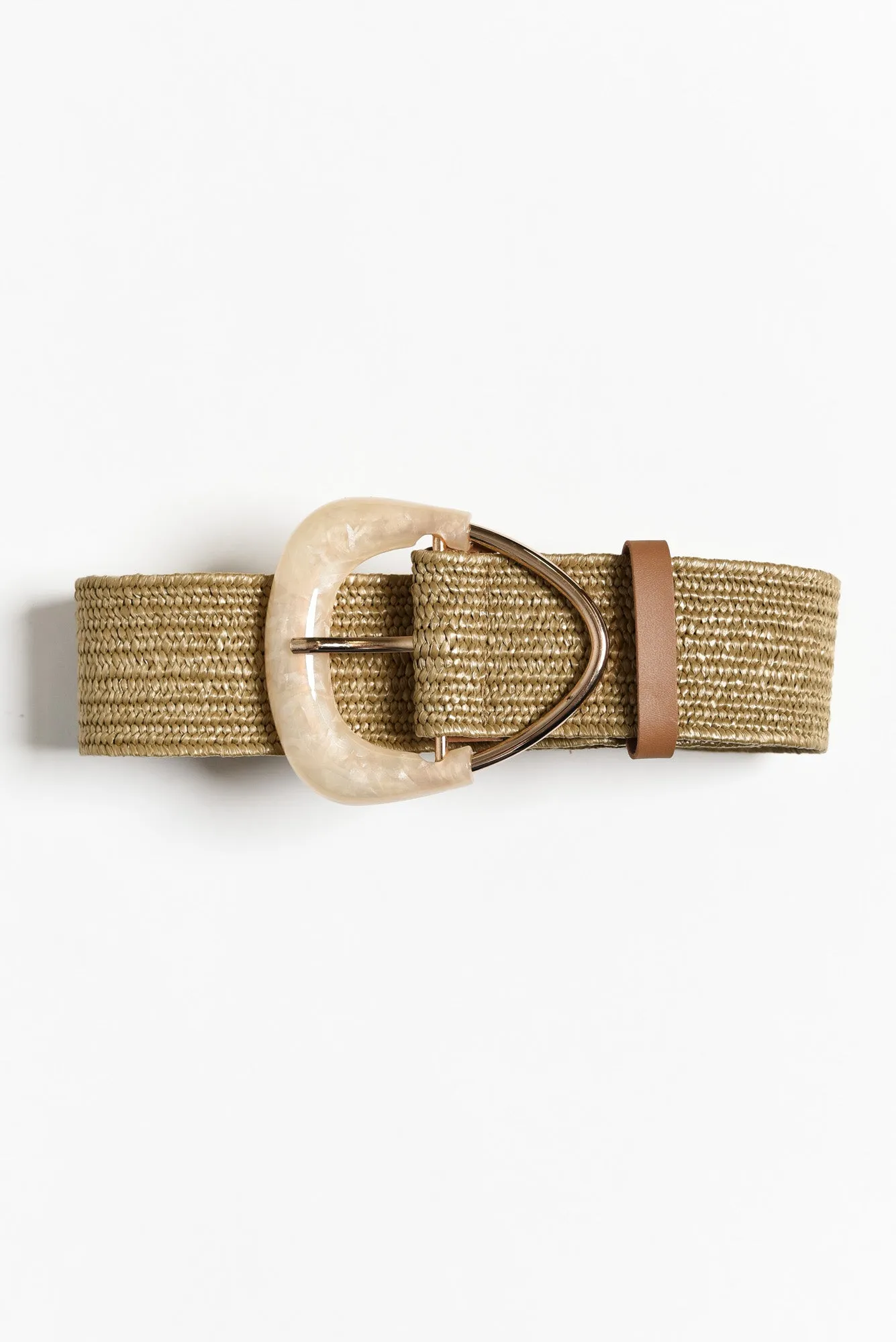 Define Natural Resin Buckle Woven Belt sold by Blue Bungalow