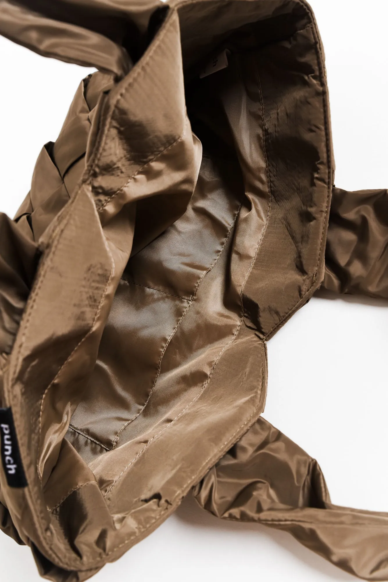 Ashaya Mocha Platted Puffer Tote Bag sold by Blue Bungalow product image thumbnail 2