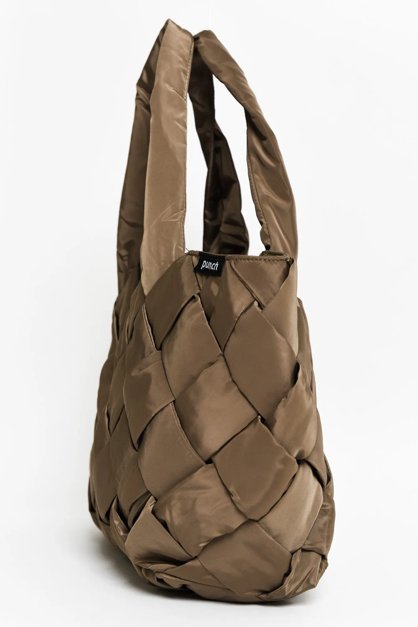 Ashaya Mocha Platted Puffer Tote Bag sold by Blue Bungalow product image thumbnail 3