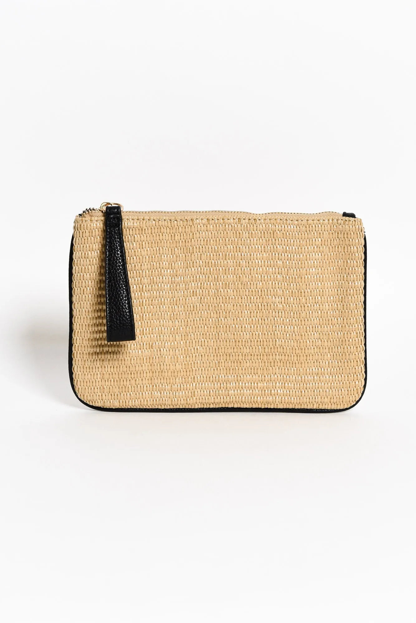 Francesca Black Weave Pouch sold by Blue Bungalow