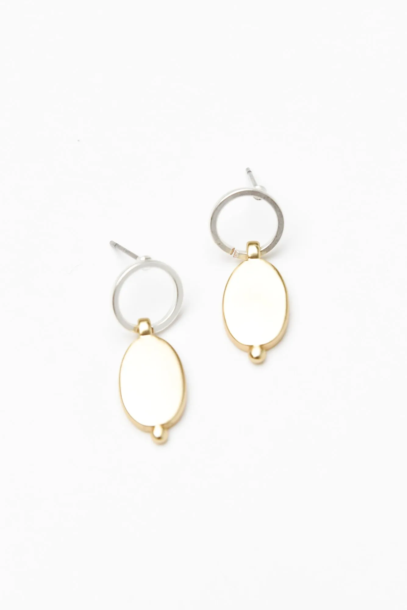 Ayelet Silver Oval Drop Earrings sold by Blue Bungalow