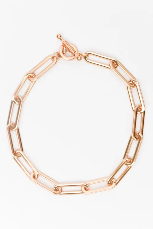 Arlette Gold Metal Links Necklace sold by Blue Bungalow
