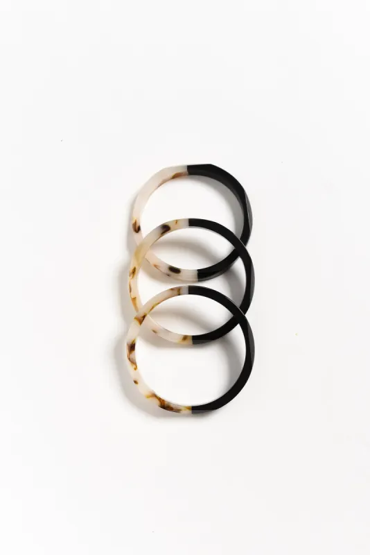 Balana Black Marble Bangle Set sold by Blue Bungalow