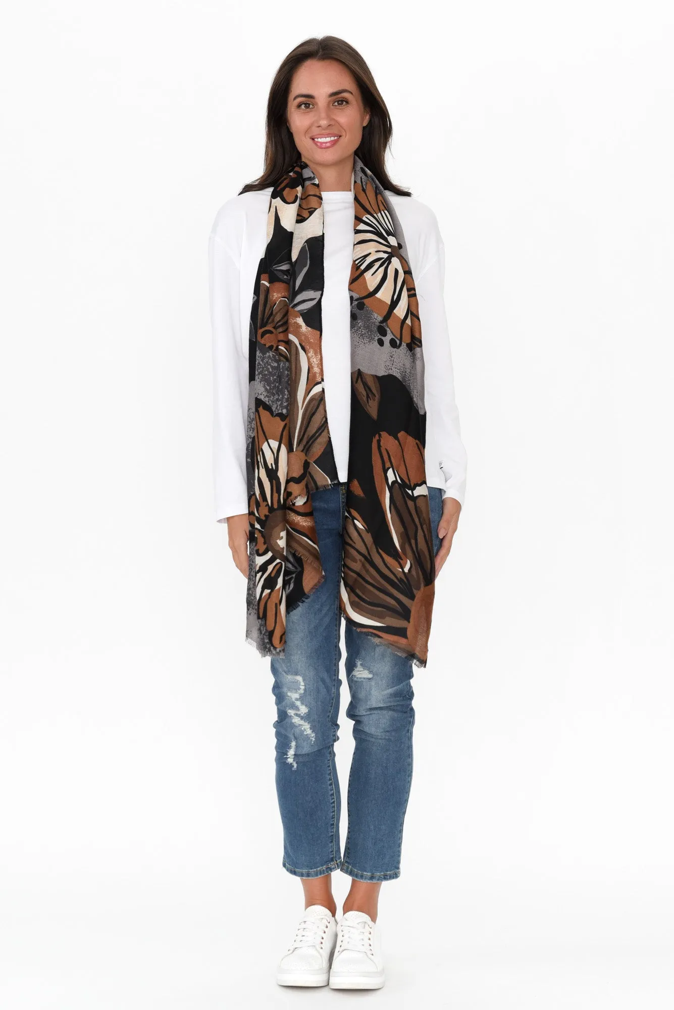 Daze Black Garden Scarf sold by Blue Bungalow product image thumbnail 3