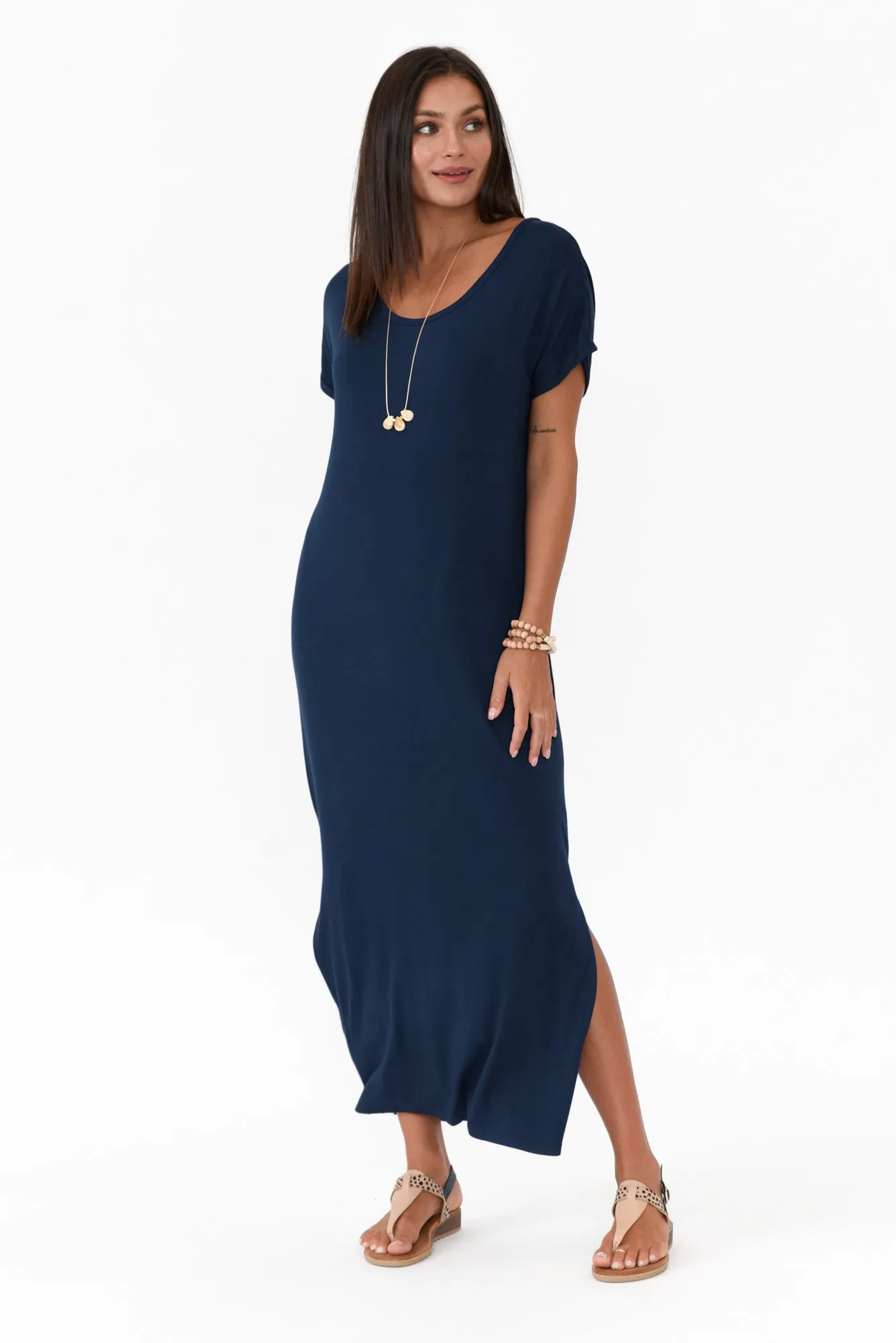 Elsie Navy Bamboo Dress sold by Blue Bungalow product image thumbnail 5