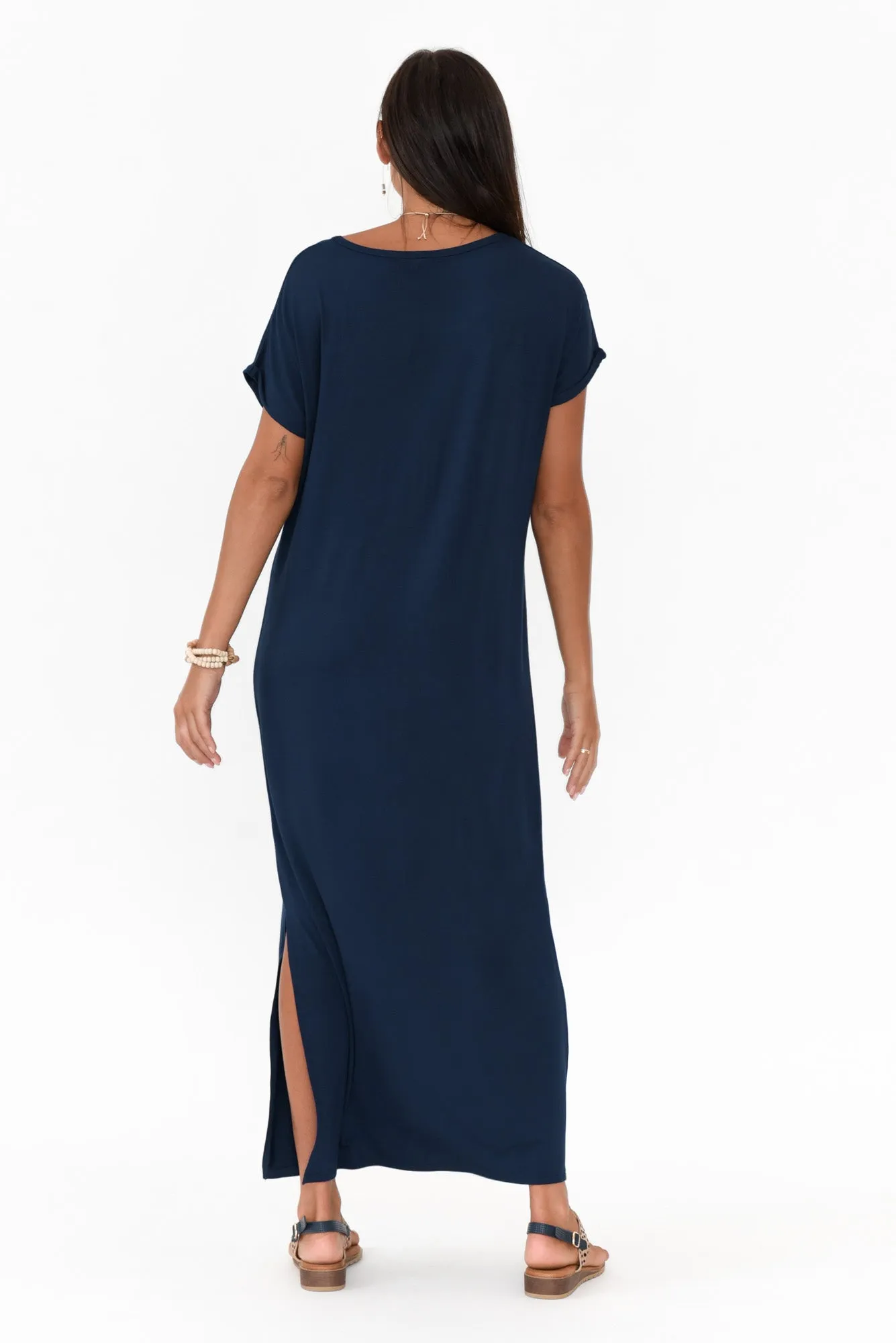 Elsie Navy Bamboo Dress sold by Blue Bungalow product image thumbnail 4