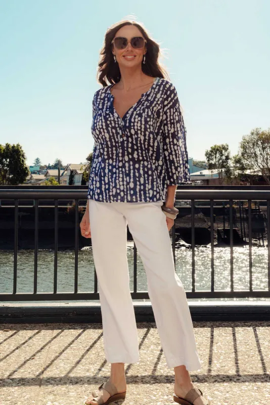 Tabi White Denim Crop Jeans sold by Blue Bungalow