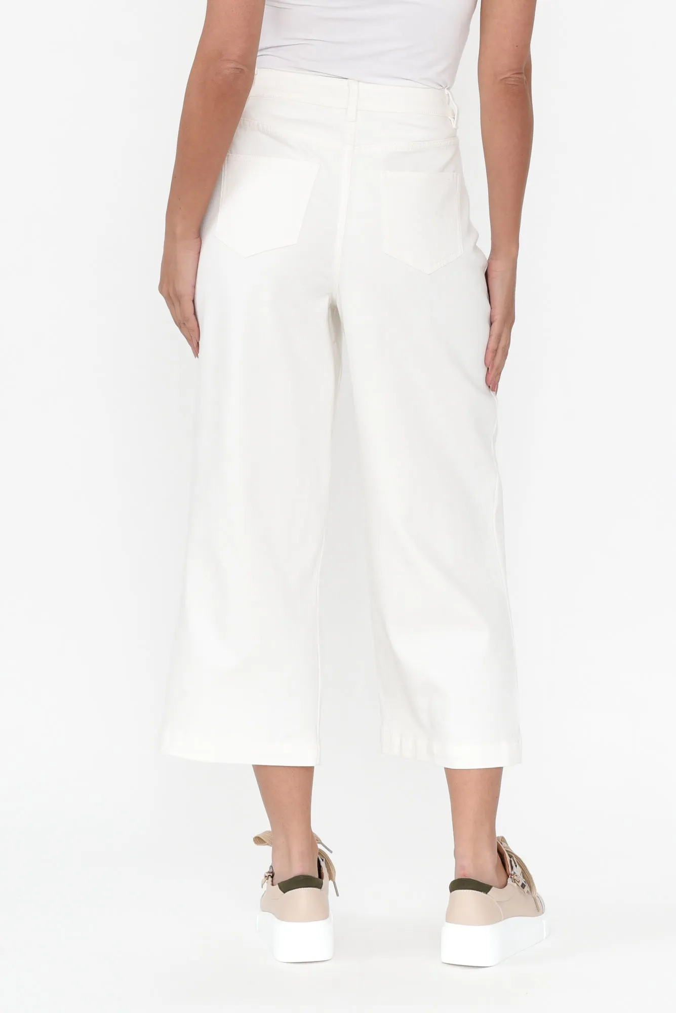 Tabi White Denim Crop Jeans sold by Blue Bungalow product image thumbnail 5