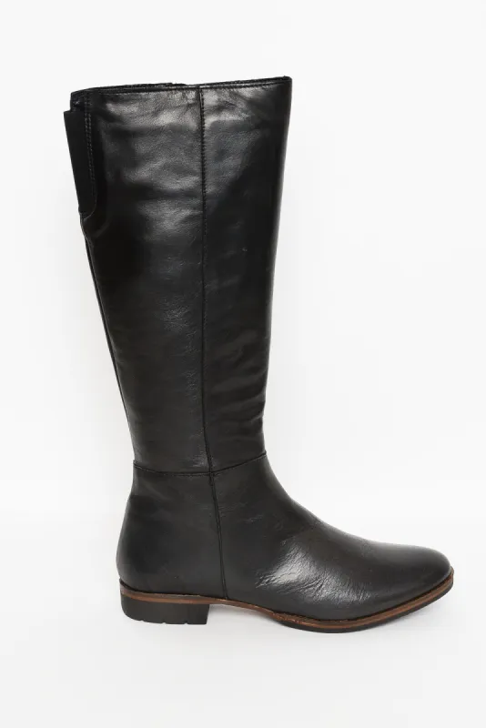 Gaetan Black Leather Long Boot sold by Blue Bungalow