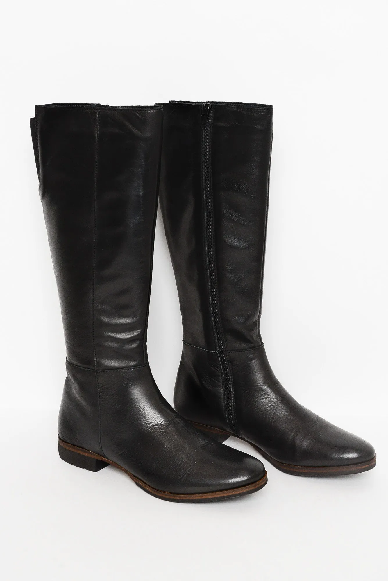 Gaetan Black Leather Long Boot sold by Blue Bungalow product image thumbnail 2