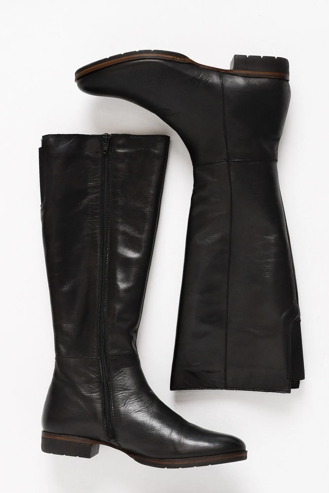 Gaetan Black Leather Long Boot sold by Blue Bungalow product image thumbnail 3