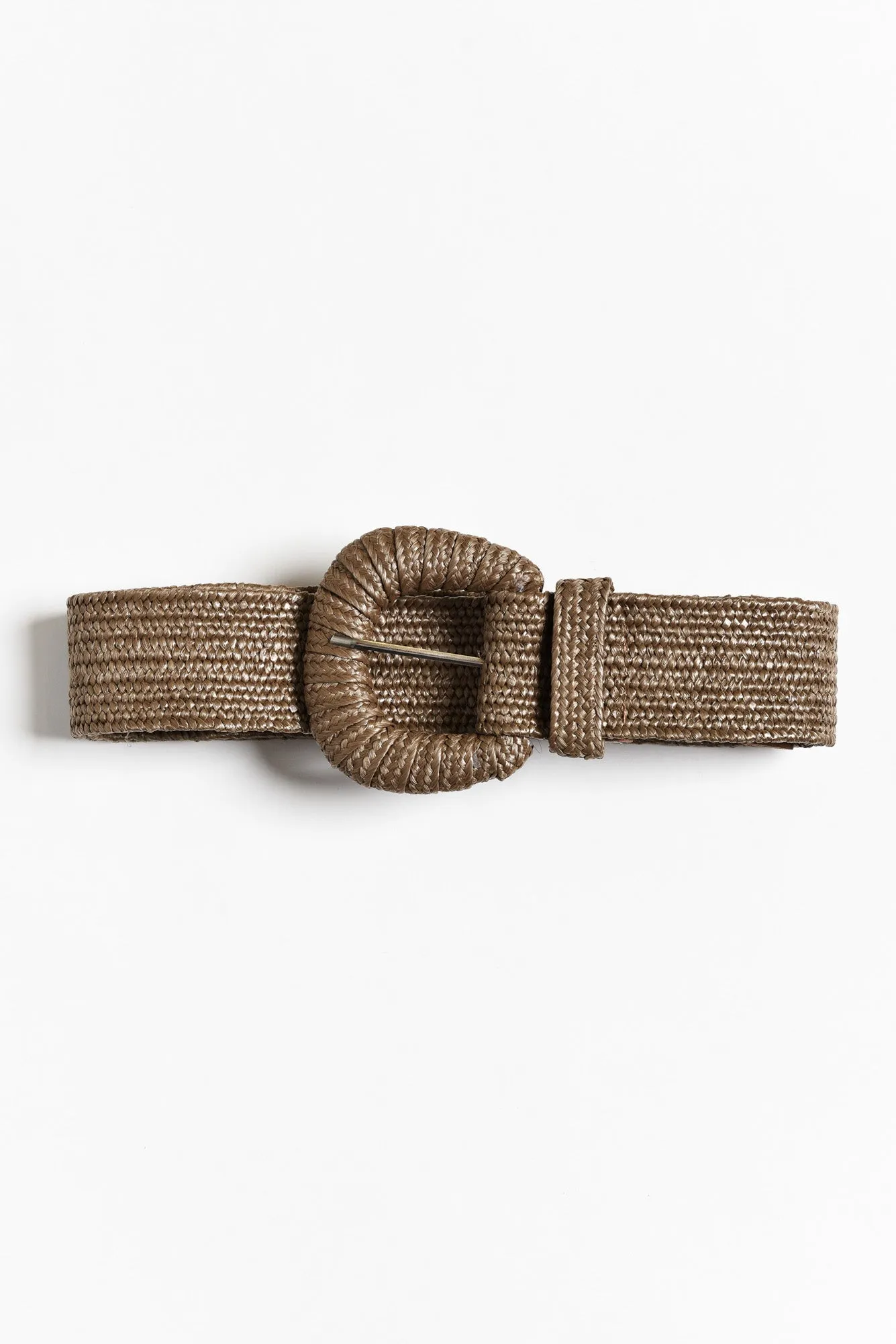 Dia Brown Woven Stretch Belt sold by Blue Bungalow