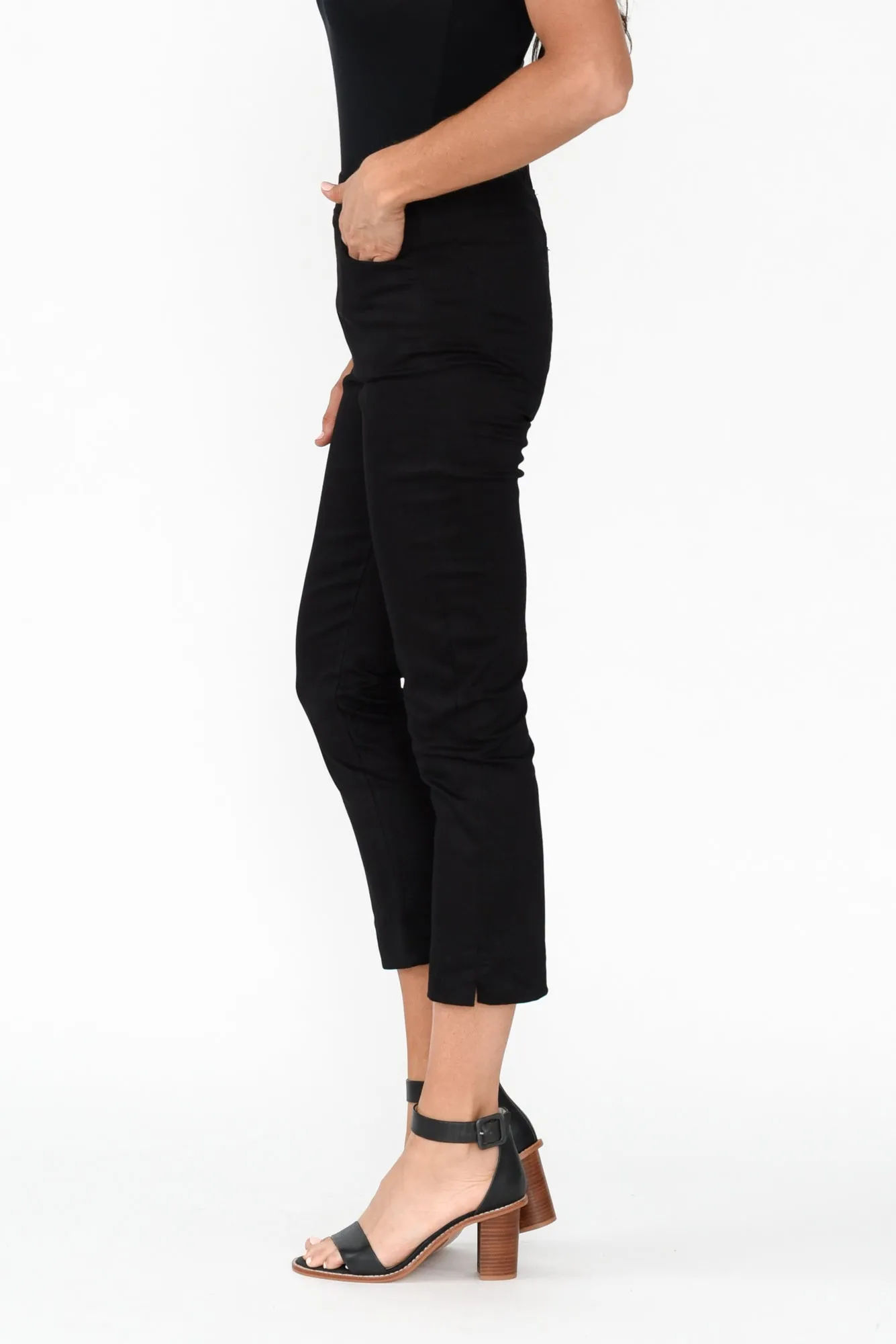 Monza Black Stretch 7/8 Pants sold by Blue Bungalow product image thumbnail 3