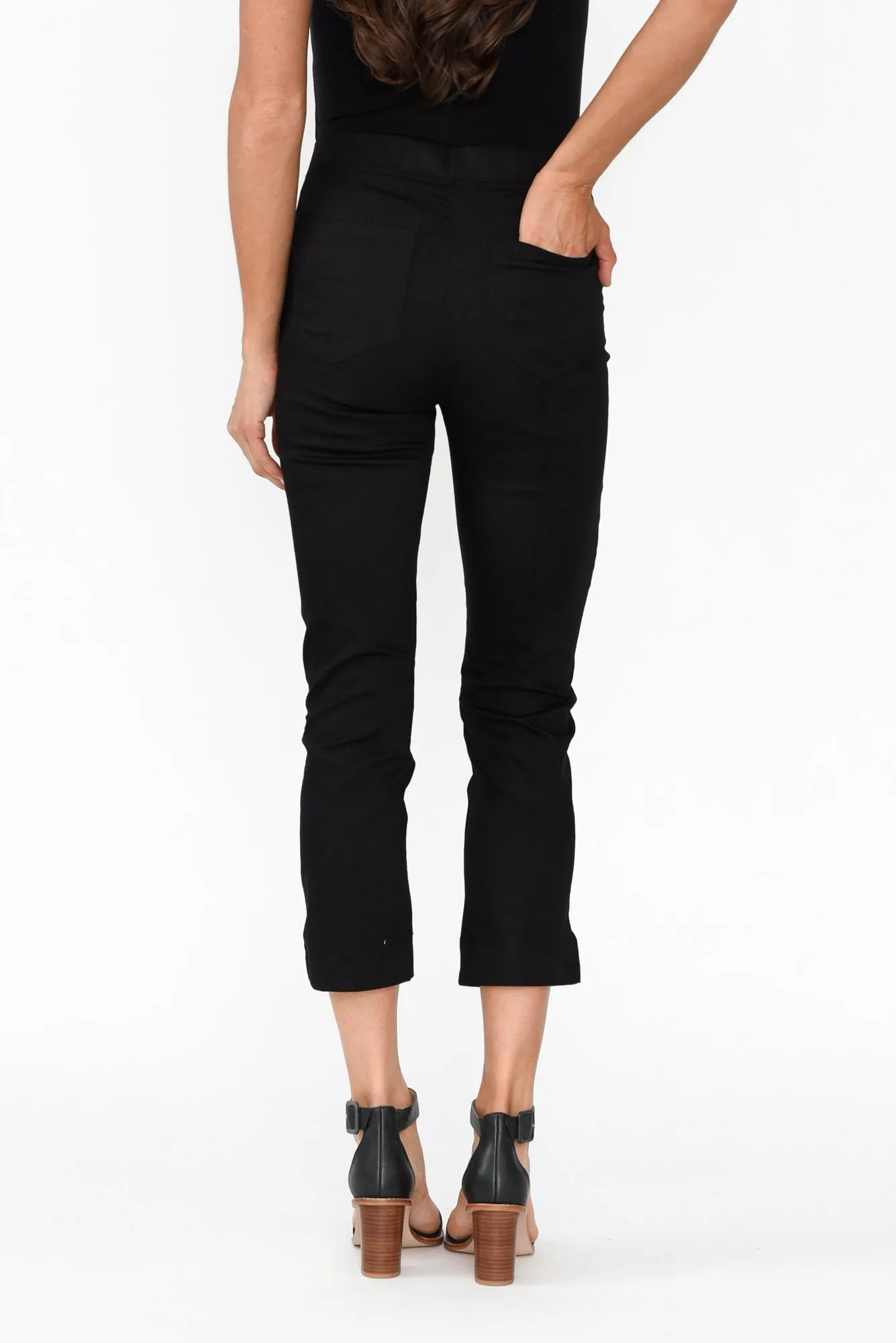 Monza Black Stretch 7/8 Pants sold by Blue Bungalow product image thumbnail 4