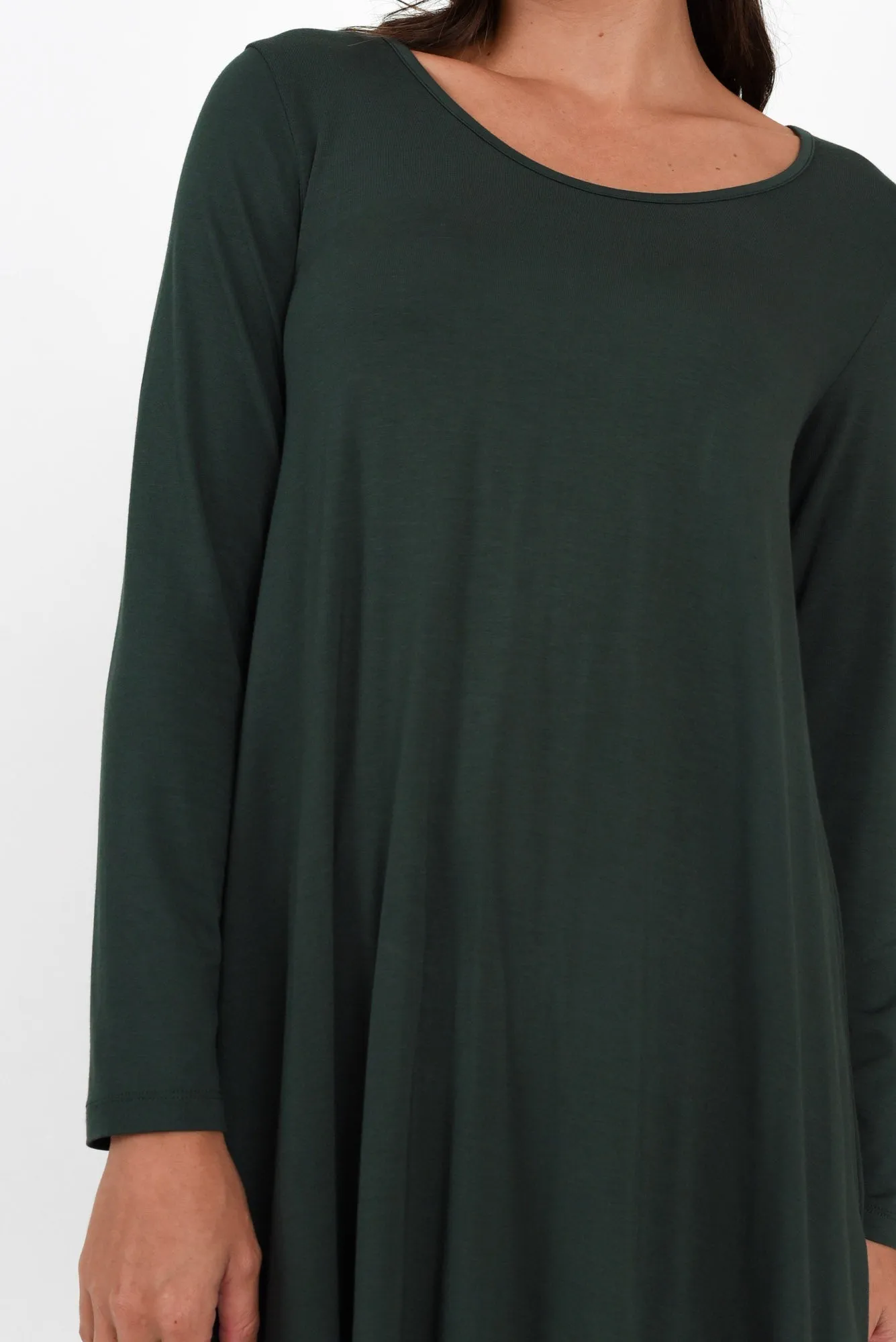Leanne Dark Green Bamboo Tunic Top sold by Blue Bungalow product image thumbnail 5