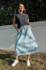 Greta Light Denim Skirt sold by Blue Bungalow