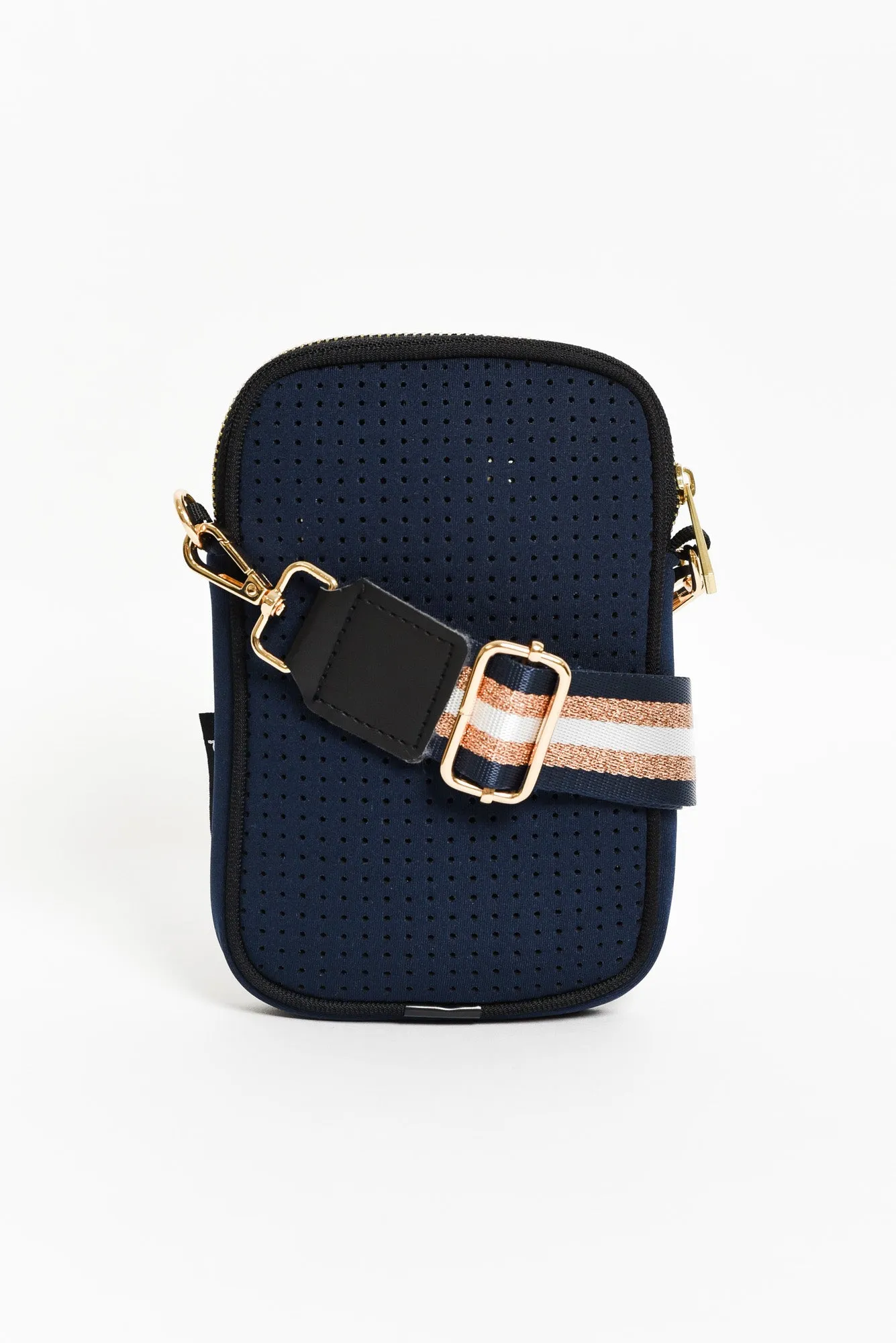 Anella Navy Neoprene Phone Bag sold by Blue Bungalow