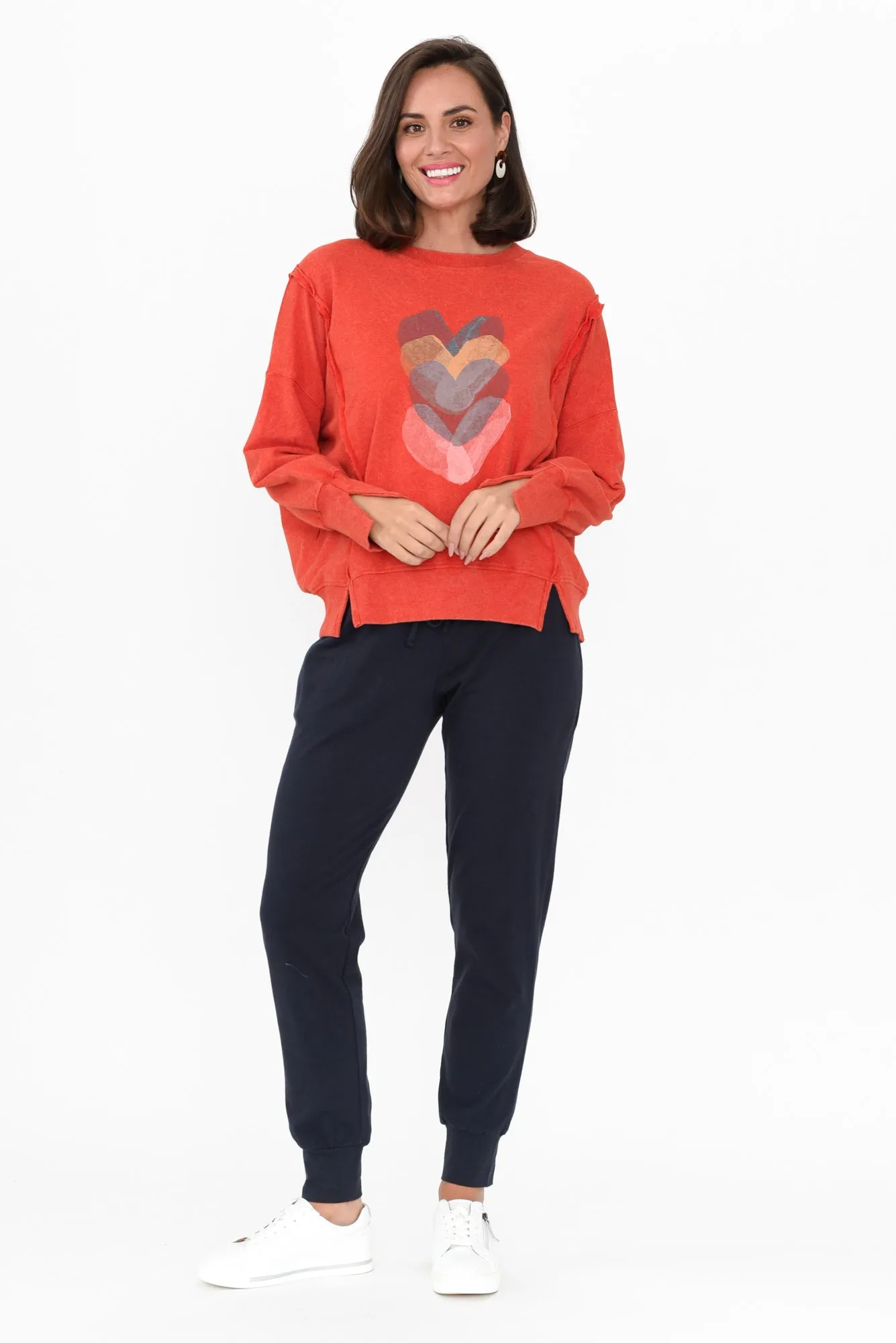 Navy Cotton Everyday Tie Sweatpants sold by Blue Bungalow product image thumbnail 2