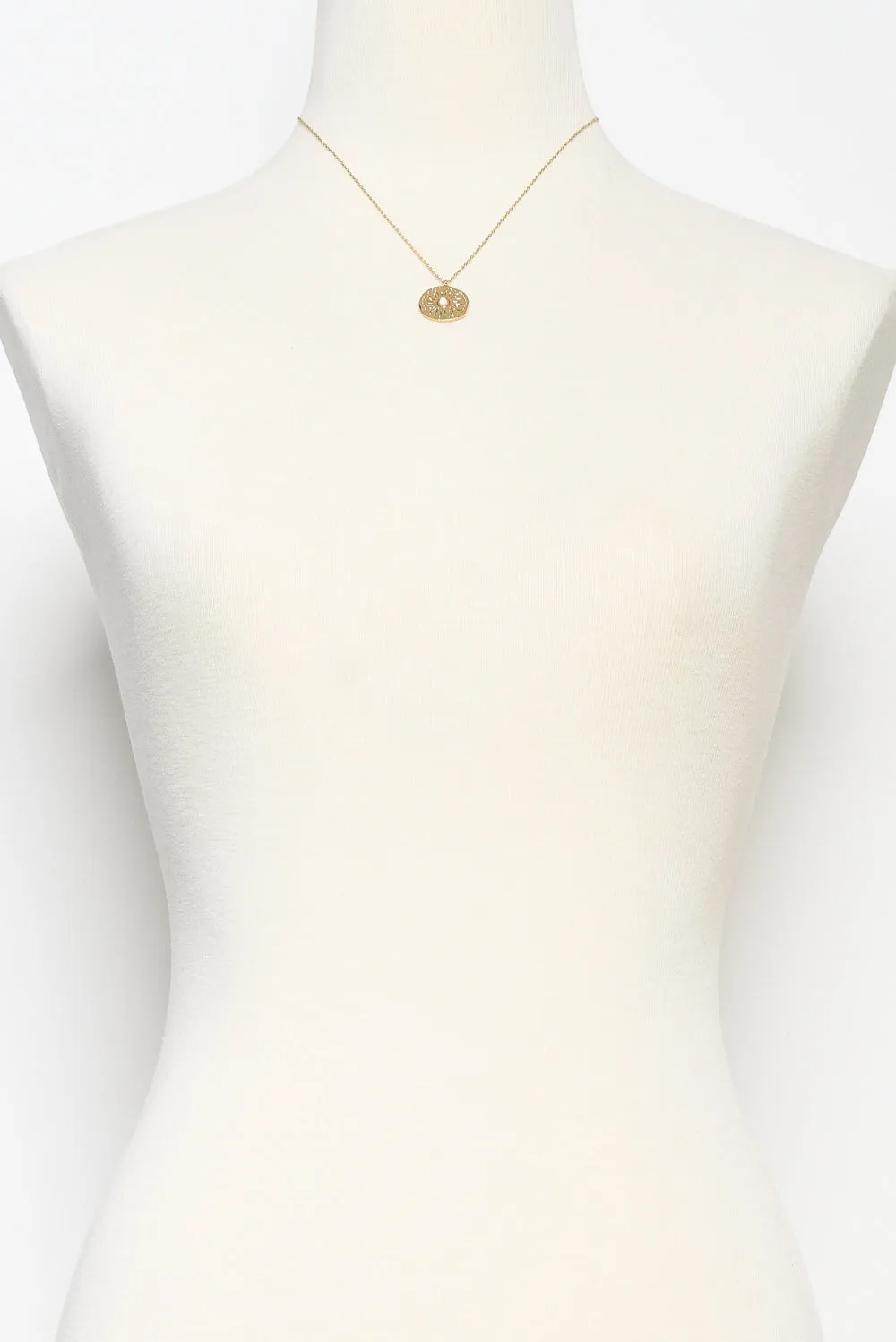Haila Gold Disc Necklace sold by Blue Bungalow product image thumbnail 2