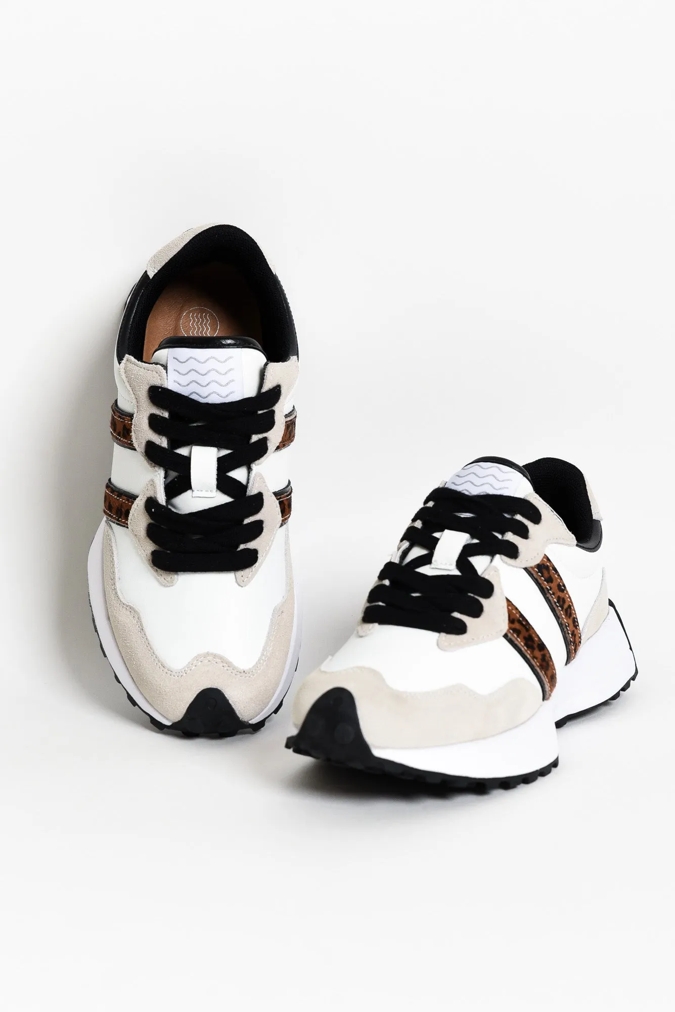 Flex White Leopard Leather Sneaker sold by Blue Bungalow product image thumbnail 2