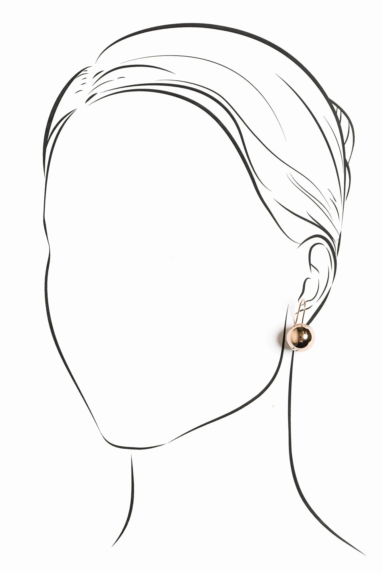 Chelsea Rose Gold Ball Drop Earrings sold by Blue Bungalow product image thumbnail 2