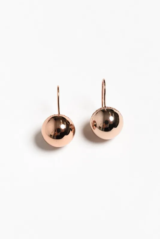 Chelsea Rose Gold Ball Drop Earrings sold by Blue Bungalow