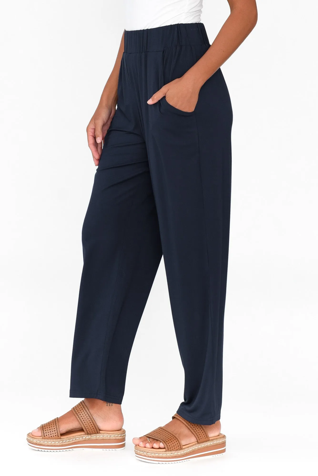Rosella Navy Bamboo Pants sold by Blue Bungalow product image thumbnail 3