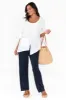 Rosella Navy Bamboo Pants sold by Blue Bungalow
