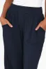 Rosella Navy Bamboo Pants sold by Blue Bungalow