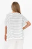 Hanley White Stripe Linen Blend Top sold by Blue Bungalow