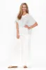 Hanley White Stripe Linen Blend Top sold by Blue Bungalow