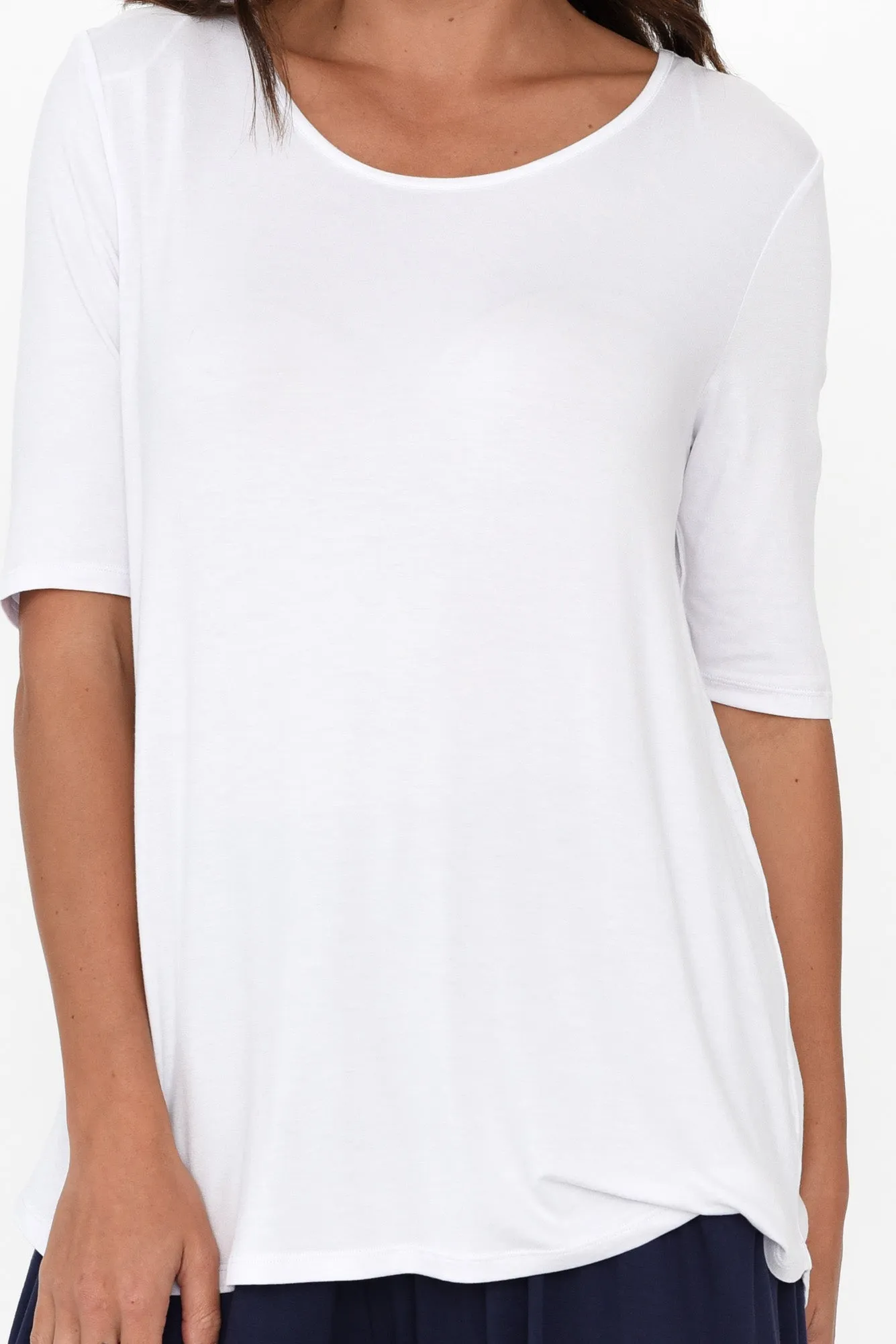 Maya White Half Sleeve Tee sold by Blue Bungalow product image thumbnail 5
