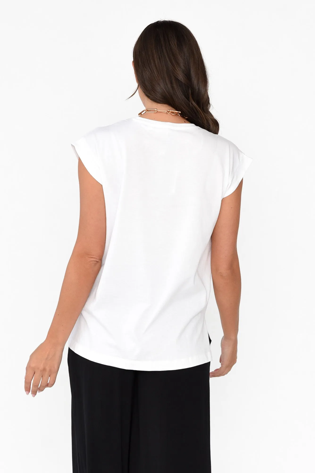 Michaela White Cotton Top sold by Blue Bungalow product image thumbnail 5