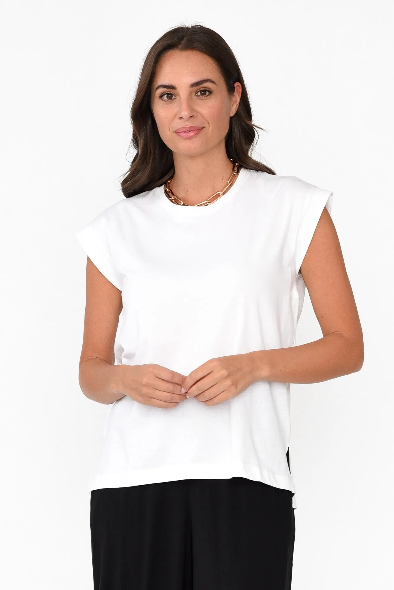 Michaela White Cotton Top sold by Blue Bungalow product image thumbnail 2