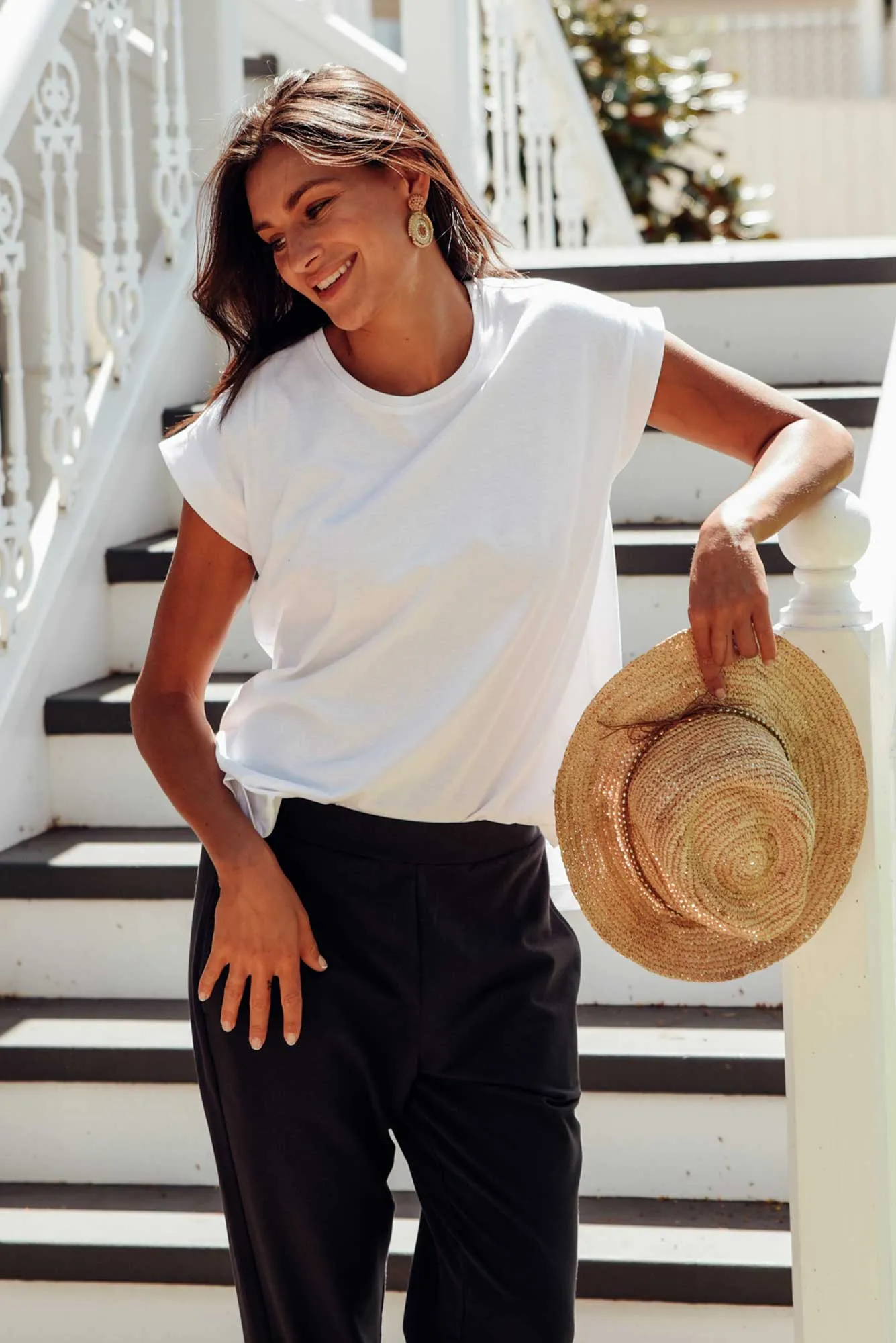 Michaela White Cotton Top sold by Blue Bungalow