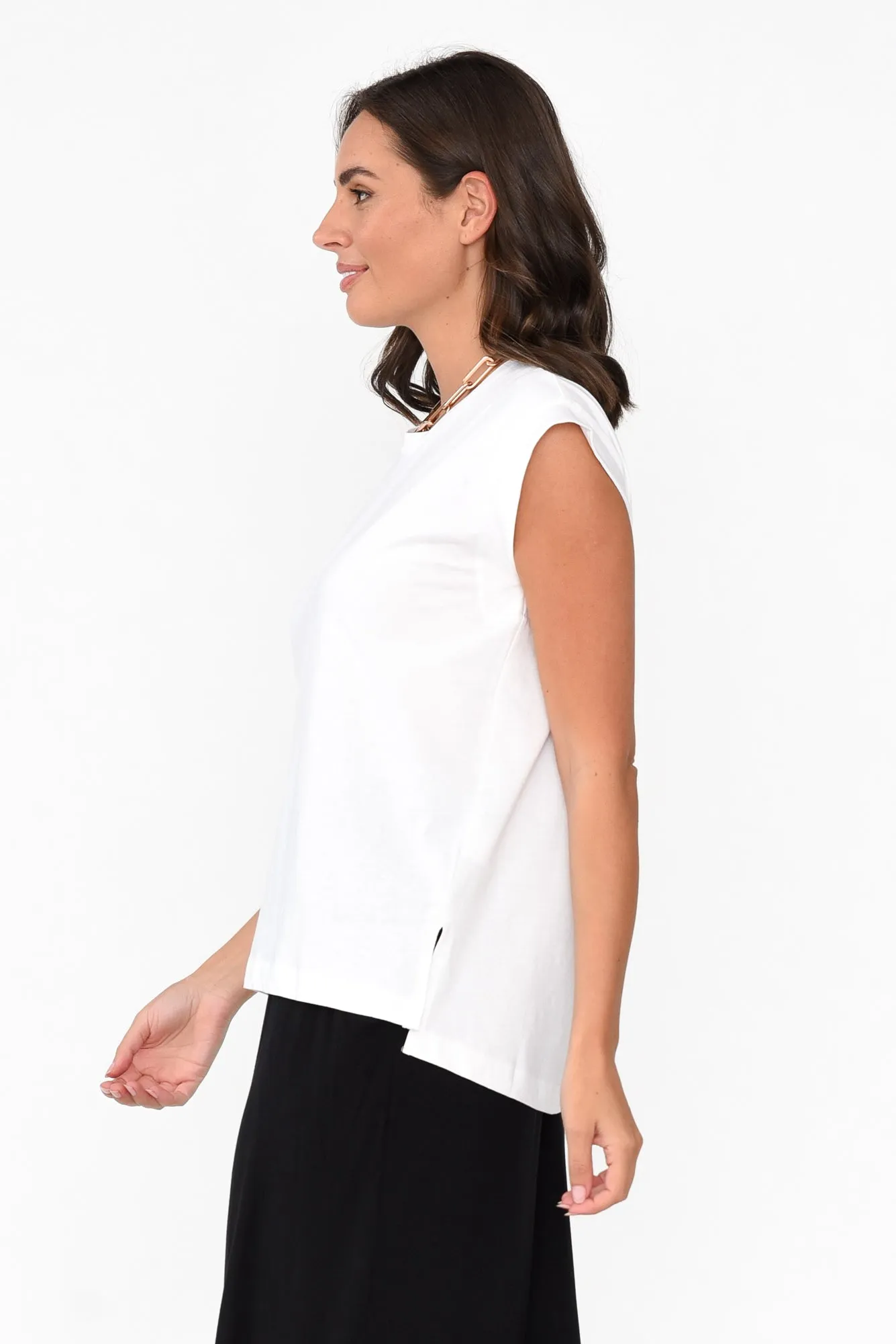 Michaela White Cotton Top sold by Blue Bungalow product image thumbnail 4