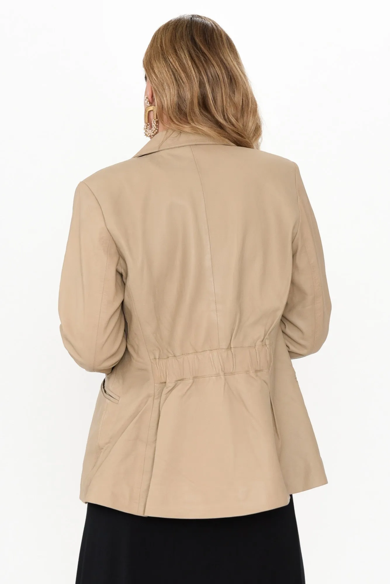 Vega Oat Leather Blazer sold by Blue Bungalow product image thumbnail 5