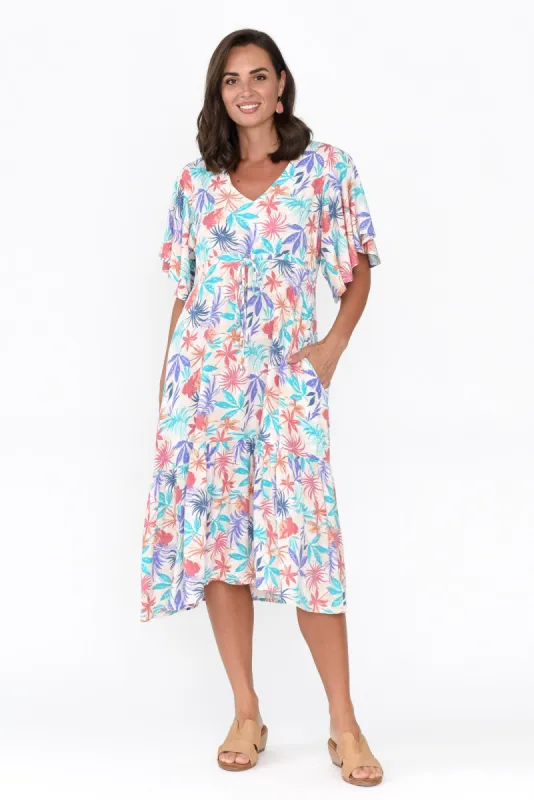Amelius Blue Garden Tie Midi Dress sold by Blue Bungalow