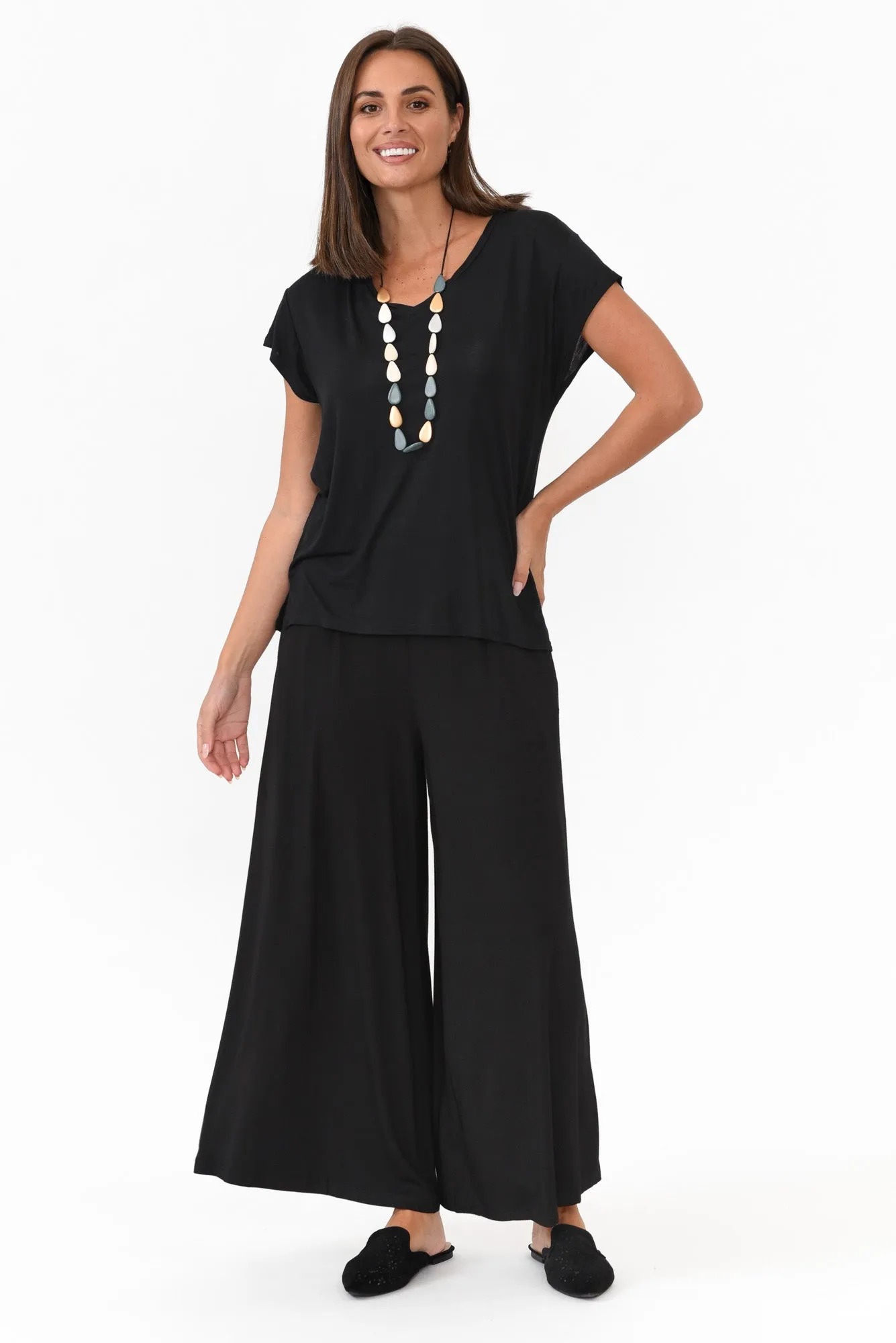 Jenkins Black Modal Tee sold by Blue Bungalow product image thumbnail 5
