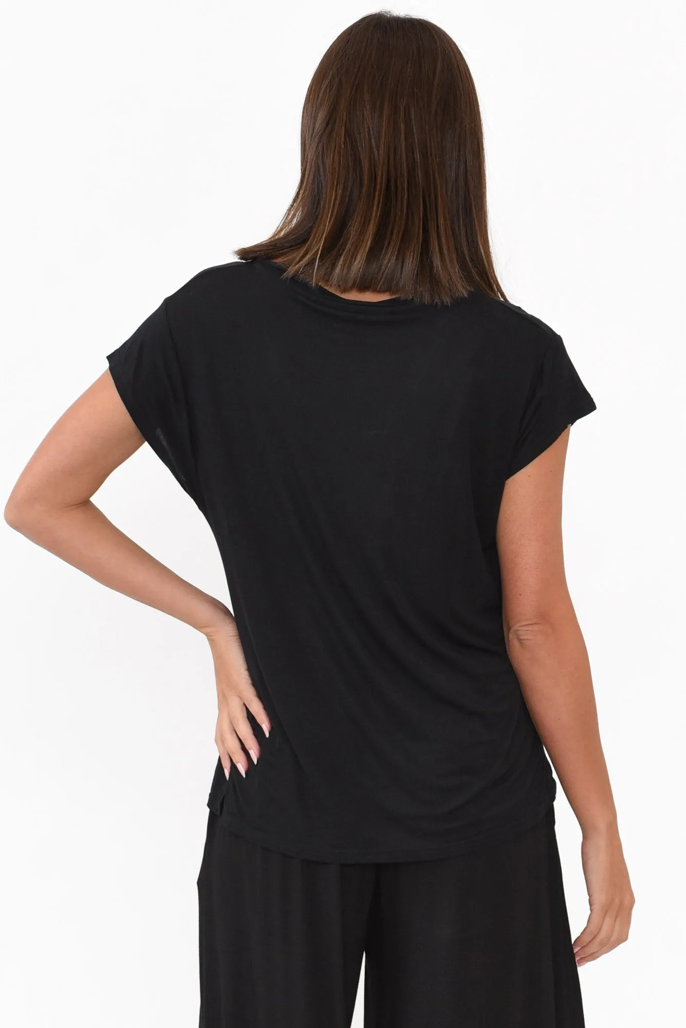 Jenkins Black Modal Tee sold by Blue Bungalow product image thumbnail 4