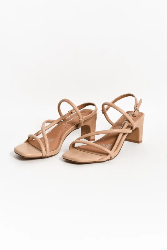 Krystal Nude Crossover Heel sold by Blue Bungalow