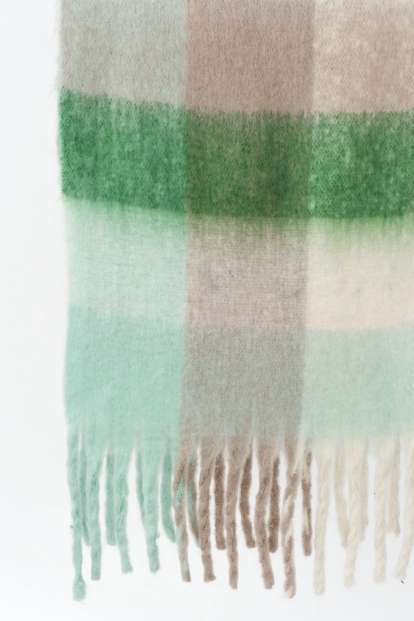 Rois Green Check Scarf sold by Blue Bungalow product image thumbnail 3